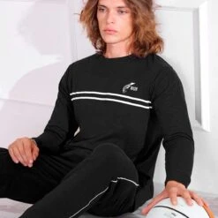 Pigiama Uomo Oronero In Cotone OU1020 K457 -Prodotti Per La Casa pigiama uomo oronero in cotone ou1020 nero 4