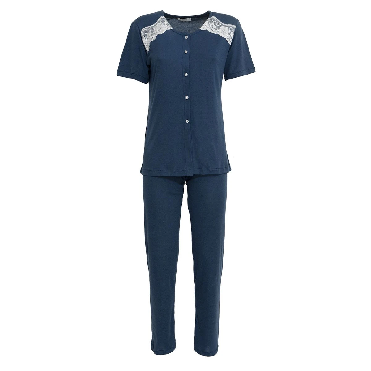 Pigiama Donna Aperto Mezza Manica Brenda Di Toscana Lingerie S344 5 Pigiama Donna Aperto Mezza Manica Brenda Di Toscana Lingerie S344 - immagine 3