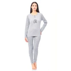 Pigiama Donna Wear Love Di Kappa In Caldo Cotone KWW18612 T732 -Prodotti Per La Casa pigiama da donna kappa caldo cotone kww18612 grigio