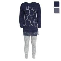 Pigiama Donna The Look Of Love Di Kissimo In Felpa D3029 T719