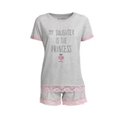 Pigiama Estivo Da Donna Oaoa Corto C/pizzo OA1918 U191 -Prodotti Per La Casa pigiama da donna oaoa mezza manica oa1918 grigio