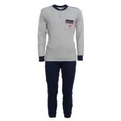 Pigiama Uomo Kissimo Serafino In Caldo Cotone U1001 T714 -Prodotti Per La Casa pigiama da uomo kissimo caldo cotone u1001in grigio