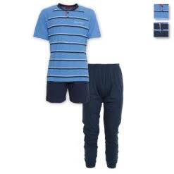 Pigiama Tre Pezzi Uomo Navigare In Jersey Di Cotone 140904T S389