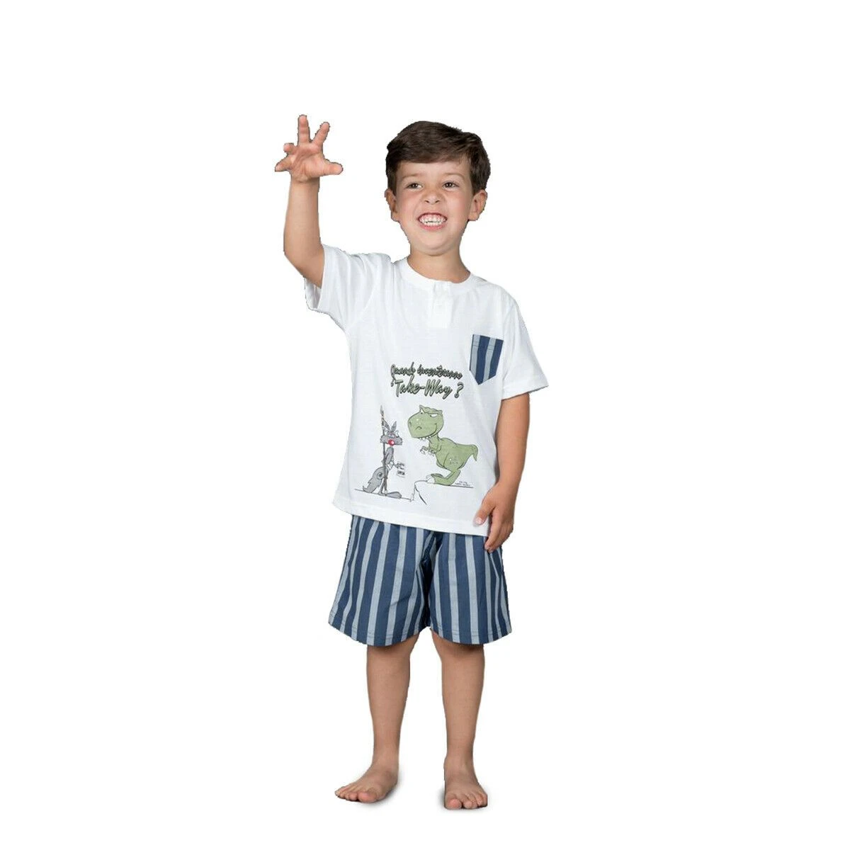 Pigiama Corto Bambino Estivo Happy Stripes Di Happy People In Cotone 4172 U144 3 Pigiama Corto Bambino Estivo Happy Stripes Di Happy People In Cotone 4172 U144