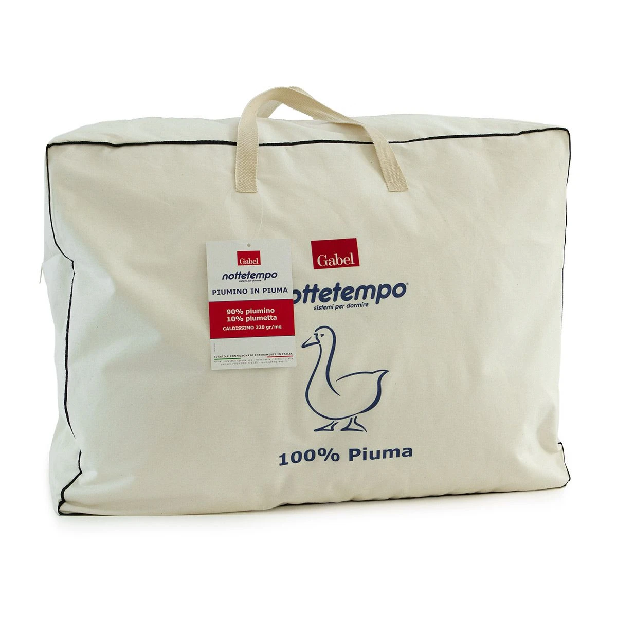 Piumino Gabel 100% Piuma Vergine D'oca Matrimoniale 90% Piumino 10% Piumetta C132 4 Piumino Gabel 100% Piuma Vergine D'oca Matrimoniale 90% Piumino 10% Piumetta C132 - immagine 2