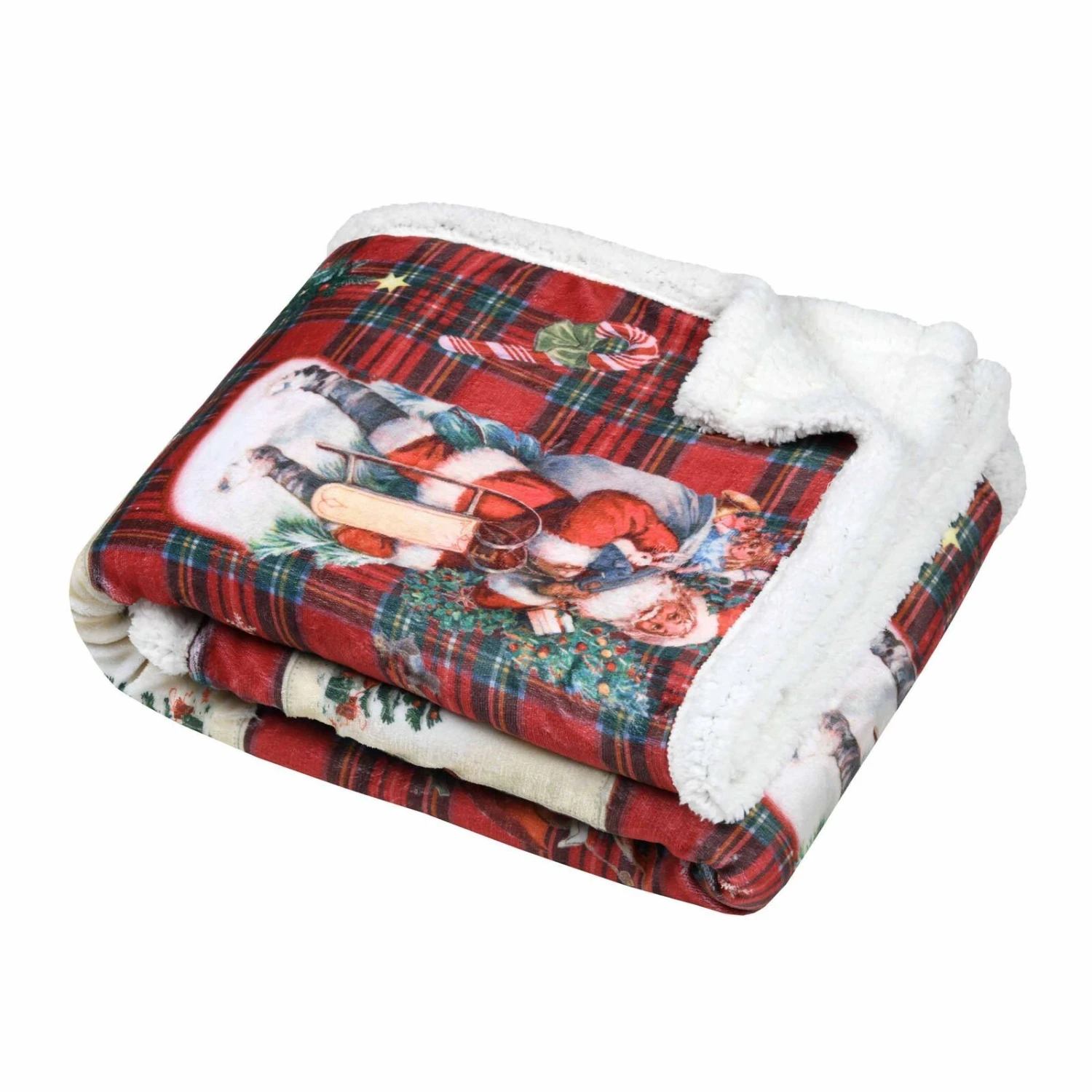 Plaid Natalizio Oswald In Pile Con Retro Agnellato 130x160 Cm X086 3 Plaid Natalizio Oswald In Pile Con Retro Agnellato 130x160 Cm X086