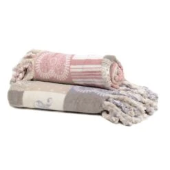 Coperta Plaid In Pile Dis. Patchwork Con Nappe 210x240 Cm Effetto Pelliccia N519