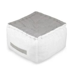 Cuscino Da Pavimento Pouf Pauline 40x40x30 Cm W070 -Prodotti Per La Casa pouf pauline 40x40x30 cm grigio 2 1