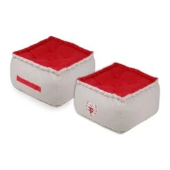 Cuscino Da Pavimento Pouf Pauline 40x40x30 Cm W070 -Prodotti Per La Casa pouf pauline 40x40x30 cm rosso 3 1