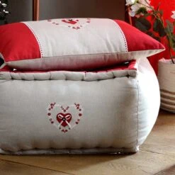 Cuscino Da Pavimento Pouf Pauline 40x40x30 Cm W070 -Prodotti Per La Casa pouf pauline 40x40x30 cm rosso 4 1