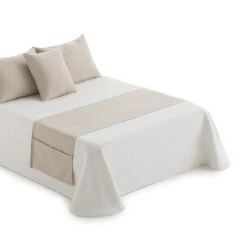 Runner Per Letto Oliver Con Tasche - Dimensioni Varie Q592 -Prodotti Per La Casa runner fondoletto con tasche crema