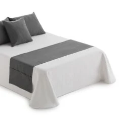 Runner Per Letto Oliver Con Tasche - Dimensioni Varie Q592 -Prodotti Per La Casa runner fondoletto con tasche grigio