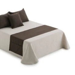Runner Per Letto Oliver Con Tasche - Dimensioni Varie Q592 -Prodotti Per La Casa runner fondoletto con tasche marrone