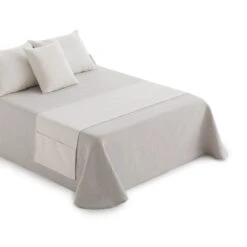 Runner Per Letto Oliver Con Tasche - Dimensioni Varie Q592 -Prodotti Per La Casa runner fondoletto con tasche naturale