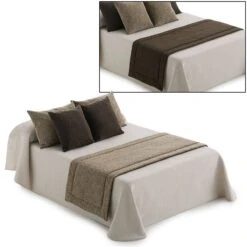 Runner Trapuntato Per Letto Dream Bicolor Reversibile - Dimensioni Varie Q922 -Prodotti Per La Casa runnero trapuntato doubleface dream marrone dorato