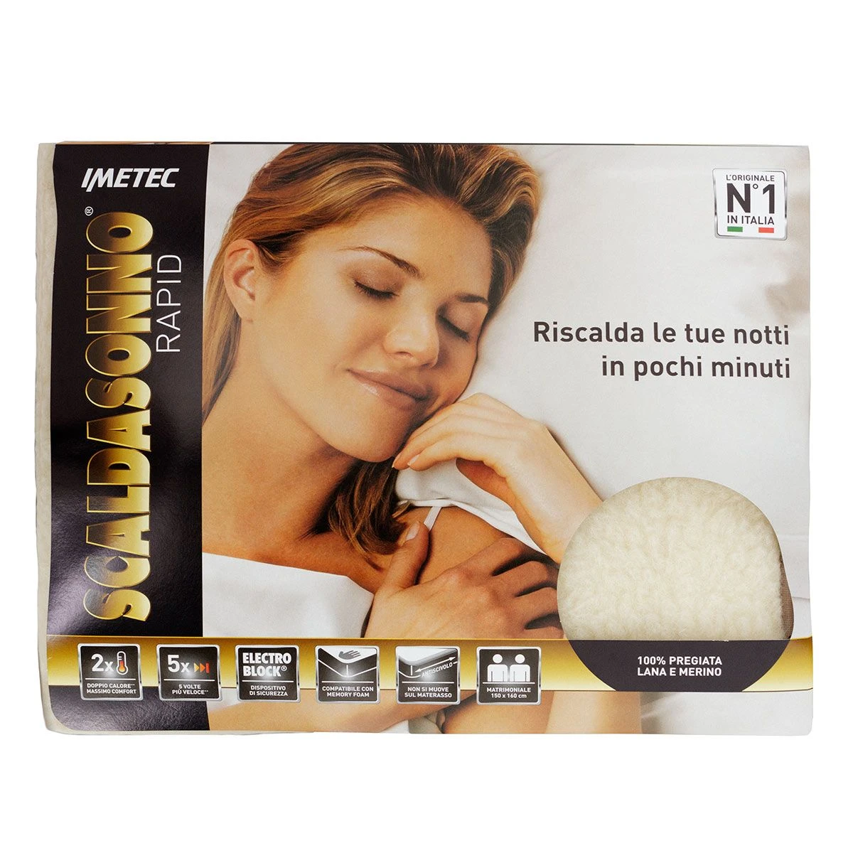 Scaldasonno Scaldaletto Imetec Rapid 16275 100% Lane E Merino Singolo Q128