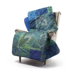 Scaldotto Bohemian Di Caleffi Con Stampa Digitale 130x170 Cm Y959 -Prodotti Per La Casa scaldotto bohemian di caleffi con stampa digitale 130x170 cm bluette 1