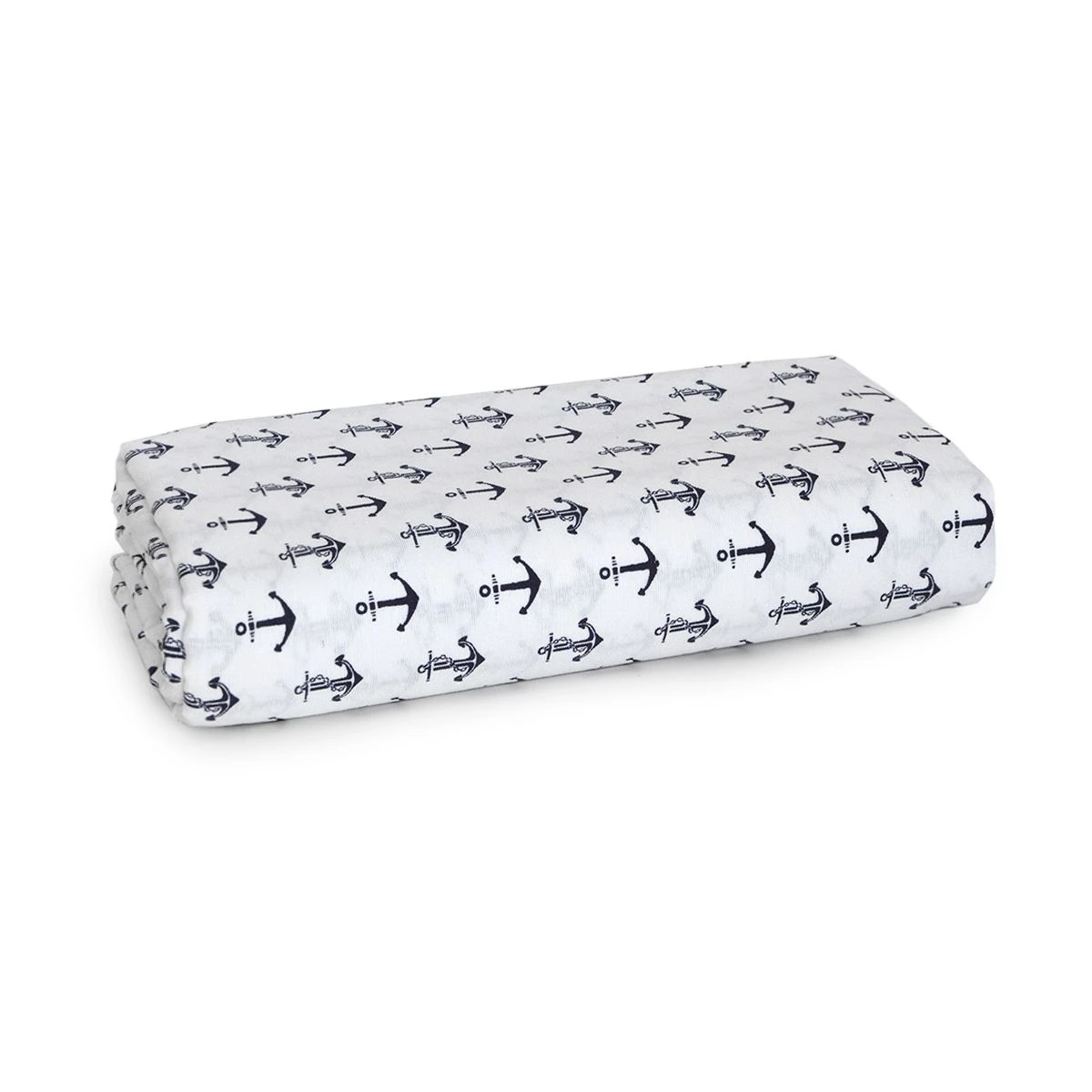 Scampolo Tessuto Ancora Cotone Loneta Fondo Bianco U475 4 Scampolo Tessuto Ancora Cotone Loneta Fondo Bianco U475 - immagine 2