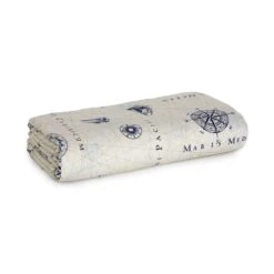 Scampolo Tessuto Carta Nautica Cotone Loneta 275x275 Cm U496