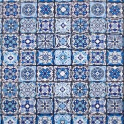 Scampolo Tessuto Ceramic Cotone Loneta Digitale 275x275 Cm Y276 -Prodotti Per La Casa scampolo tessuto ceramic cotone loneta blu 2 1