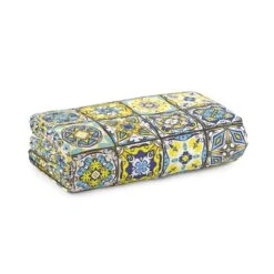 Scampolo Tessuto Ceramic Cotone Loneta Digitale 275x275 Cm Y276 -Prodotti Per La Casa scampolo tessuto ceramic cotone loneta giallo 1