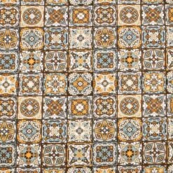 Scampolo Tessuto Ceramic Cotone Loneta Digitale 275x275 Cm Y276 -Prodotti Per La Casa scampolo tessuto ceramic cotone loneta marrone 2 1