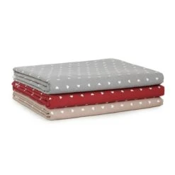 Scampolo Tessuto Cuori Cotone Loneta Fondo Colorato U474