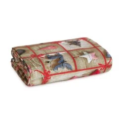 Scampolo Tessuto Natalizio Rakkaani Cotone Loneta Digitale 275x275 Cm Z893 -Prodotti Per La Casa scampolo tessuto natalizio rakkaani cotone loneta digitale beige 3