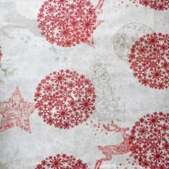 Scampolo Tessuto Natalizio Snowflake Cotone Loneta Digitale 275x275 Cm Z889 -Prodotti Per La Casa scampolo tessuto natalizio snowflake cotone loneta digitale particolare