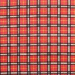 Scampolo Tessuto Tartan Cotone Loneta Digitale 275x275 Cm Z894 -Prodotti Per La Casa scampolo tessuto tartan cotone loneta digitale rosso particolare 7