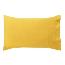 Set 2 Federe Tinta Unita Di Bassetti In Puro Cotone S160 -Prodotti Per La Casa set 2 federe bassetti in puro cotone giallo 1