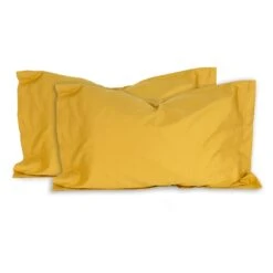 Set 2 Federe Raso Di Zucchi Tinta Unita J397 -Prodotti Per La Casa set 2 federe raso di zucchi tinta unita ambra 1