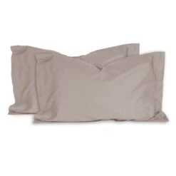 Set 2 Federe Raso Di Zucchi Tinta Unita J397 -Prodotti Per La Casa set 2 federe raso di zucchi tinta unita canapa 1