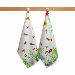 Set 2 Strofinacci Azure C/stampa Digitale V937