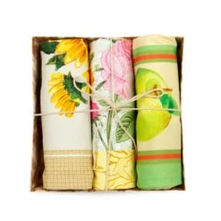 Set 3 Strofinacci Cucina Asciugapiatti Fantasi Di Caleffi In Puro Cotone K769 -Prodotti Per La Casa set 3 strofinacci cucina asciugapiatti fantasi di caleffi in puro cotone 3