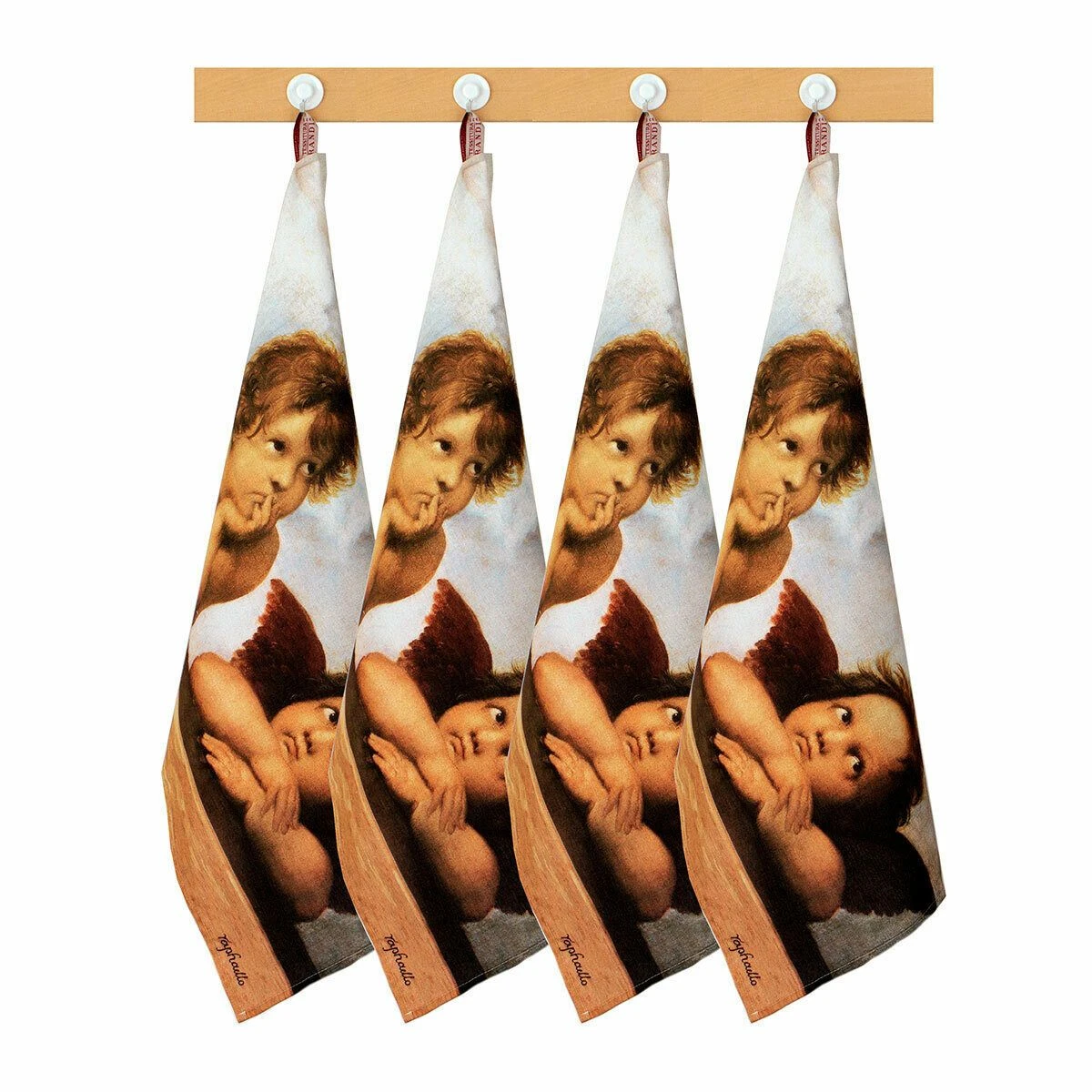 Set 4 Strofinacci Cherubini Michelangelo Di Randi In Cotone Y411 3 Set 4 Strofinacci Cherubini Michelangelo Di Randi In Cotone Y411