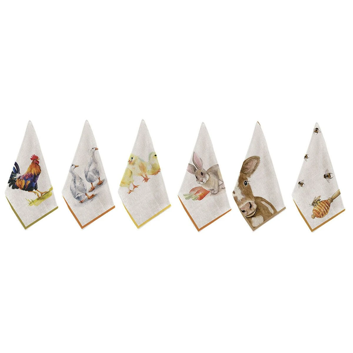 Set 6 Strofinacci Cucina Asciugapiatti Farm In Puro Cotone W591 3 Set 6 Strofinacci Cucina Asciugapiatti Farm In Puro Cotone W591