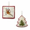 Set 2 Presine Natalizie Santa Claus In Puro Cotone Z849 1 Set 2 Presine Natalizie Santa Claus In Puro Cotone Z849 -Prodotti Per La Casa set di 2 presine santa claus stampa digitale bianco