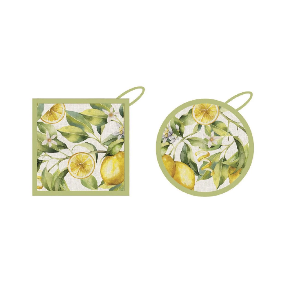 Set Grembiule + Presine Zagara In Puro Cotone K145 5 Set Grembiule + Presine Zagara In Puro Cotone K145 - immagine 3