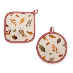 Set 2 Presine Margaret In Puro Cotone Con Stampa Digitale W486 10 Set 2 Presine Margaret In Puro Cotone Con Stampa Digitale W486 -Prodotti Per La Casa set presine margaret rosa 1 1