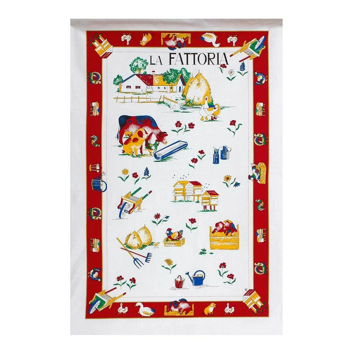 Strofinaccio Cucina Asciugapiatti La Fattoria In Puro Cotone V430 3 Strofinaccio Cucina Asciugapiatti La Fattoria In Puro Cotone V430