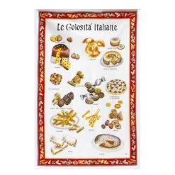 Strofinaccio Cucina Asciugapiatti Le Golosità Italiane II In Puro Cotone V432