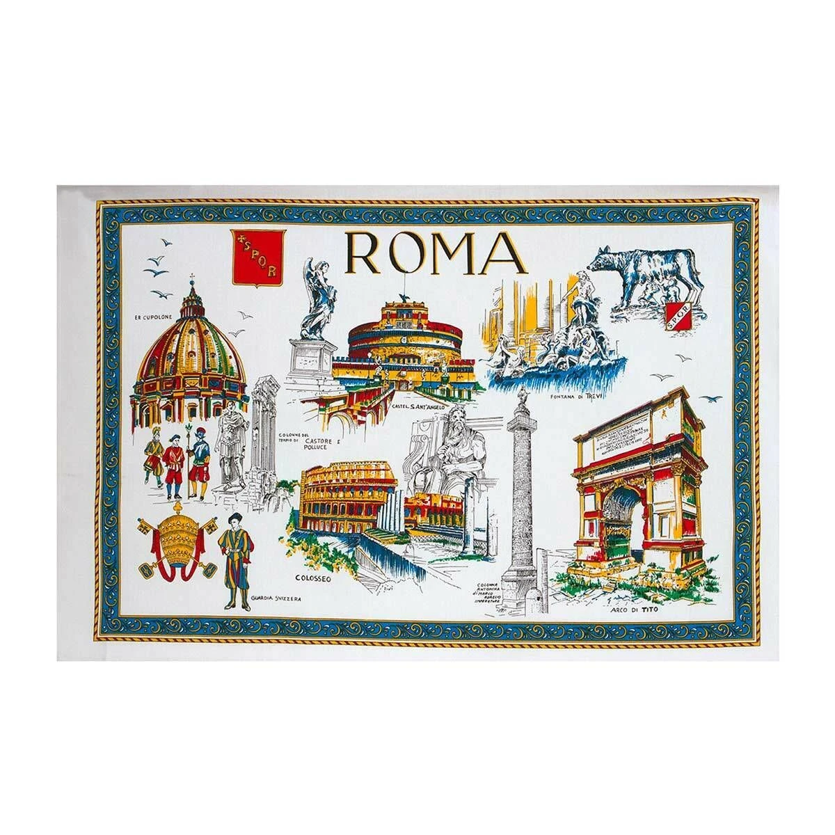 Strofinaccio Cucina Asciugapiatti Roma In Puro Cotone V088 3 Strofinaccio Cucina Asciugapiatti Roma In Puro Cotone V088