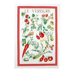 Strofinaccio Cucina Asciugapiatti Verdure In Puro Cotone J907