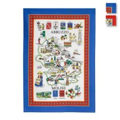 Strofinaccio Cucina Asciugapiatti Abruzzo In Puro Cotone U057