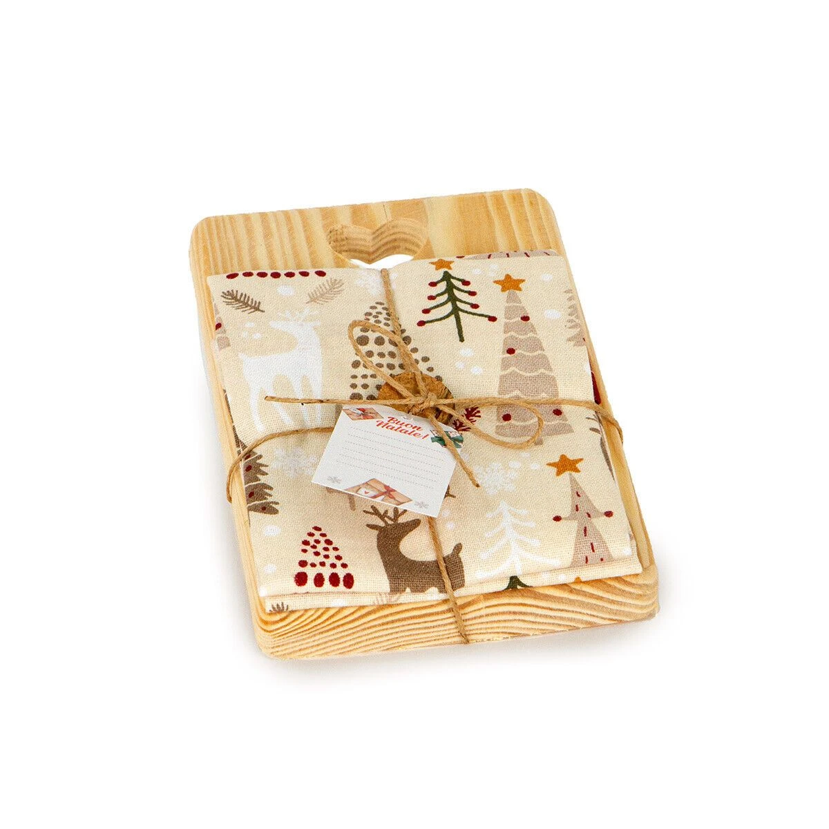 Tagliere + Strofinaccio Natalizio Christmas Tree X147 3 Tagliere + Strofinaccio Natalizio Christmas Tree X147