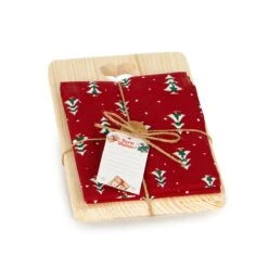 Tagliere + Strofinaccio Natalizio Forest X148