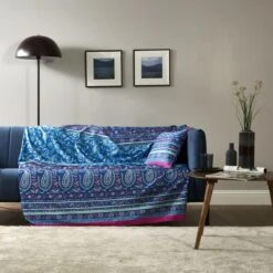 Telo Arredo Como Di Bassetti Grandfoulard - Dimensioni Varie K330 -Prodotti Per La Casa telo arredo como di bassetti granfoulard blu 2 3