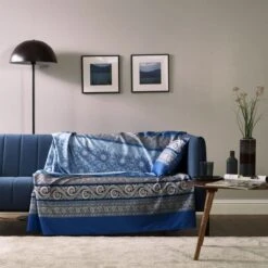 Telo Arredo Tremezzo Di Bassetti Grandfoulard - Dimensioni Varie K328 -Prodotti Per La Casa telo arredo tremezzo di bassetti granfoulard blu 2 3