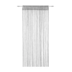 Tenda Arredo A Fili Millerighe Glitterata 140x290 Cm W017 -Prodotti Per La Casa tenda a fili millerighe in lurex bianco 1